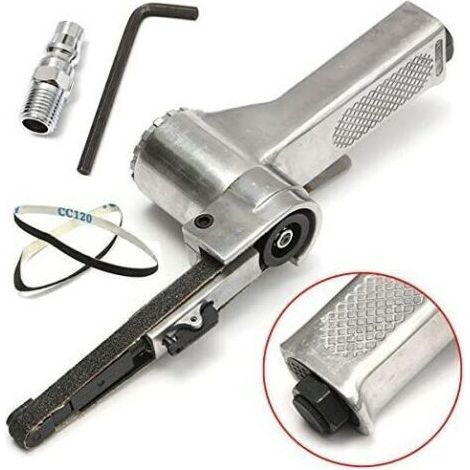 MINI LEVIGATRICE A NASTRO 10X330MM PNEUMATICA AD ARIA COMPRESSA 16000 RPM AT-480 (1/5)