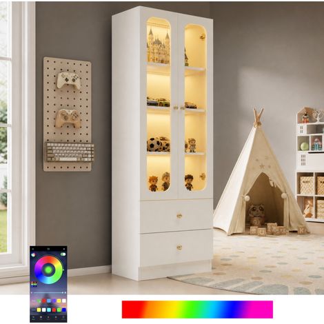 Glasvitrine, Küchenschrank, Aktenschrank, Sammelfiguren-Vitrine, 4 Ebenen Schaukasten (1/5)