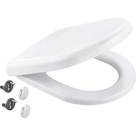 Grohe – Abattant WC SoftClose en duroplast blanc alpin – Amovible avec kit de montage inclus – 42465000 (1/2)