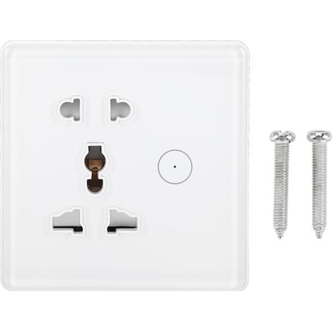 Prises connectées WiFi avec interrupteur tactile, contrôle à distance via APP, fonction minuterie, compatible Tuya, 100-240V AC (1/5)