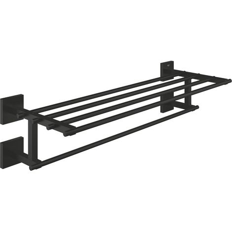 Grohe Start Cube rack porte-serviettes en métal 60 cm avec fixations cachées, noir mat (G410992430) (1/3)