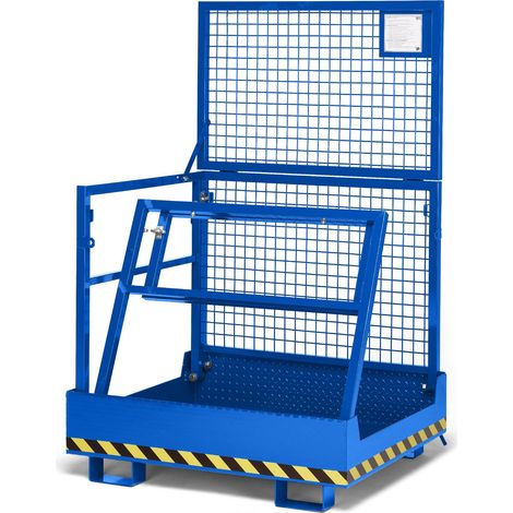R+R Industrietechnik Arbeitskorb Typ RAK-Compact 1200x1080x1910mm RAL5010 Enzianblau (1/4)