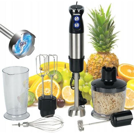 Mixeur plongeant 800 W -12 niveaux de vitesse – Accessoires multifonctions inclus