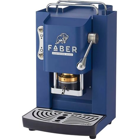 Macchina da caffè faber pro deluxe cromata blu navy