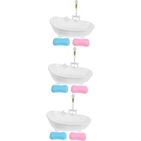 3 Piece Miniature Electric Bathtub Set with Sprayer and Soap (1/5)