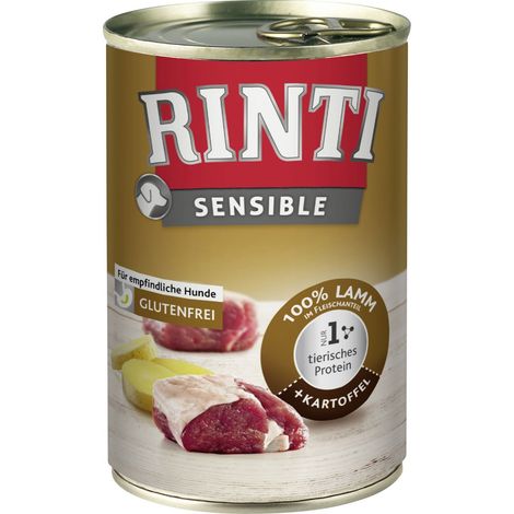 Rinti Sensible Hundenassfutter Adult getreidefrei 400 g Lamm & Kartoffel