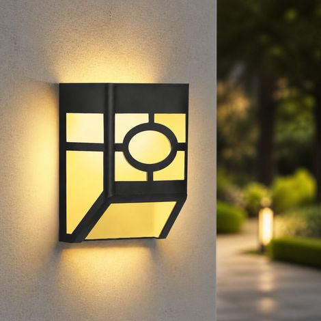 Applique Solaire Extérieure LED IP55 Étanche, Détection Crépusculaire, Autonomie 10h, Lumière Chaude ou Froide, Sans Fil (1/4)