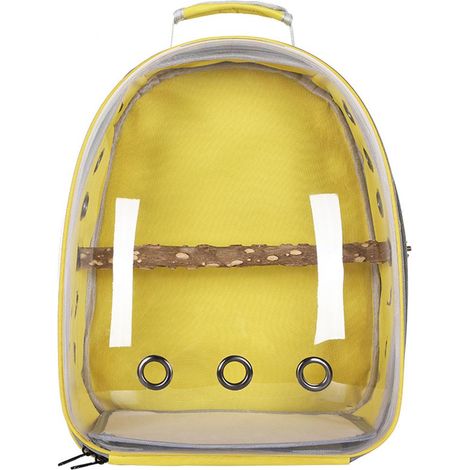 Sac à dos de transport pour oiseaux et perroquets, sac capsule transparent respirant pour voyage avec animaux de compagnie