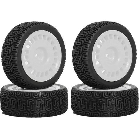 pneus de rallye 68 mm en caoutchouc blanc pour jantes de voiture - Pièces de rechange pour améliorations de pneus de voiture (1/5)