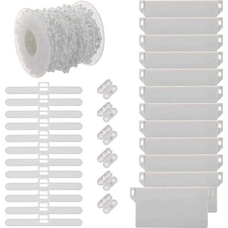 Vertical Blind Repair Kit, Vertical Blind Accessories, Plastic Chain Connectors Top Connectors 89mm Hangers Weights Slats