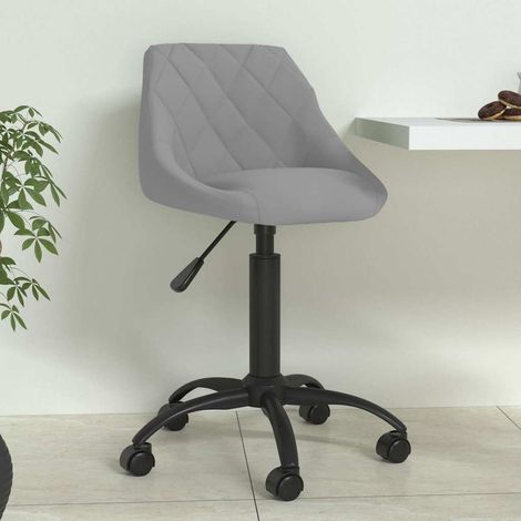 vidaXL Silla de comedor de terciopelo gris claro (1/5)