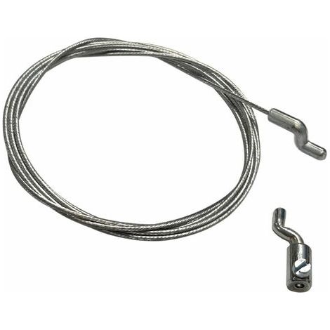 Cavo flessibile universale in acciaio per tosaerba con morsetto ZS, ideale per comando gas e acceleratore, 1900mm, testina SZ, macchine da giardino