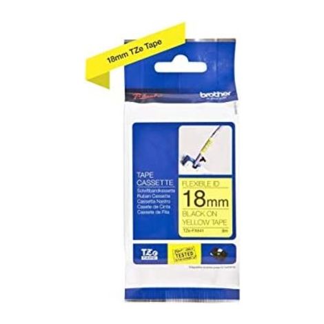 Cinta Matricial Original Brother Tape TZ-FX641 Negro/Amarillo 18mm (1/5)