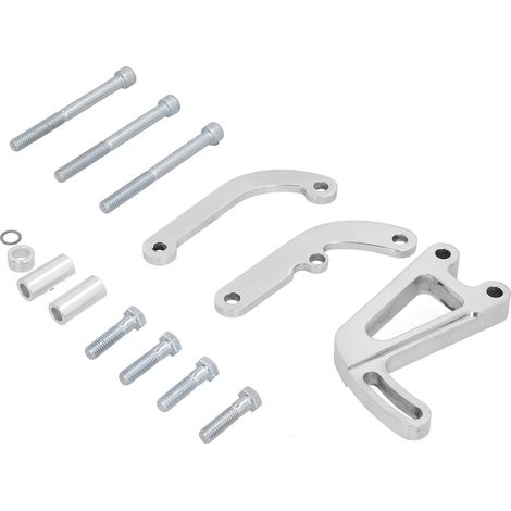 3 polierte Chrom-Servolenkungs-Montagehalterungen als Ersatz für CHEVY LWP SMALL BLOCK 262-400 (1/5)
