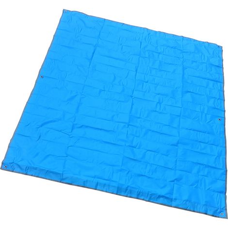 Tapis de Pique-Nique Extérieur Imperméable Oxford Épais, Natte de Sol Multifonction pour Camping et Tente, Bleu 200x210cm (1/5)
