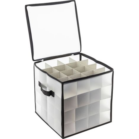 Weihnachtskugel Organizer - 64 Fächer- Weihnachtsschmuck Aufbewahrung Sortier Box - Aufbewahrungsbox für Christbaumkugeln Weihnachtsschmuck Sortierbox Weichnachts Schmuck Kiste Christbaum