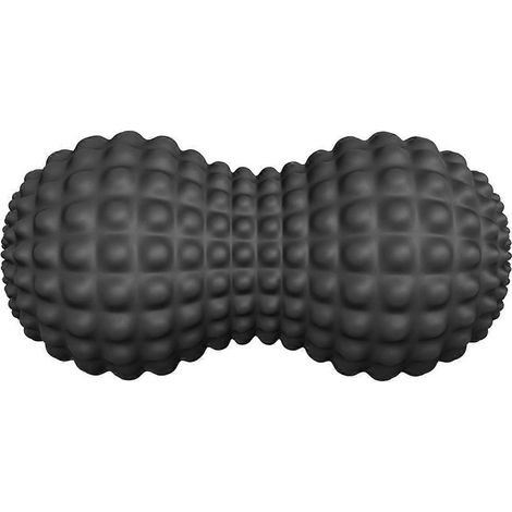 Erdnuss-Massageball, Erdnuss-Doppel-Lacrosse-Massageball für Rücken, Nacken, Schultern, Wirbelsäule, Beine und Hüften, Schwarz (1/5)
