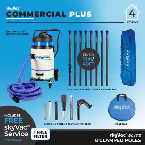 SKYVAC Commercial 75 Plus with 8 Poles