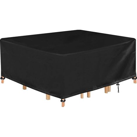 Salons de jardin Housse de Table de Jardin, 242 x 162 x 100 cm, Couverture de Meubles 210D, Tissu Oxford, Protection du Patio, Anti-UV, imperméable, en Tissu (4 \x96 10 Places) (1/5)