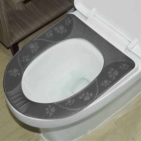 BelleRise - Silikon-Toilettenkissen - Rutschfest, Grau - Universell für alle Jahreszeiten (1/5)