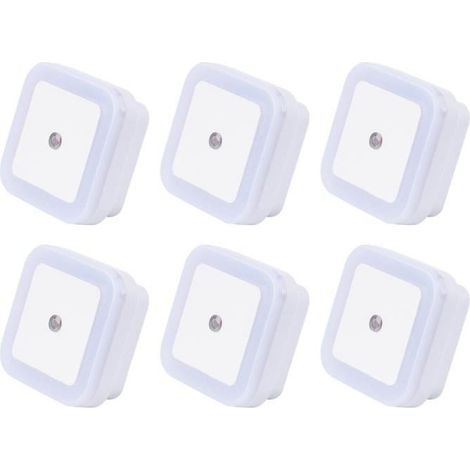 Veilleuse - 6PCS - Automatique - Capteur crépusculaire - Blanc (1/4)