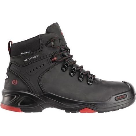 Bottes de sécurité Bailey taille 44 noir/rouge en cuir S3 SRC HRO WR EN20345 (1/4)