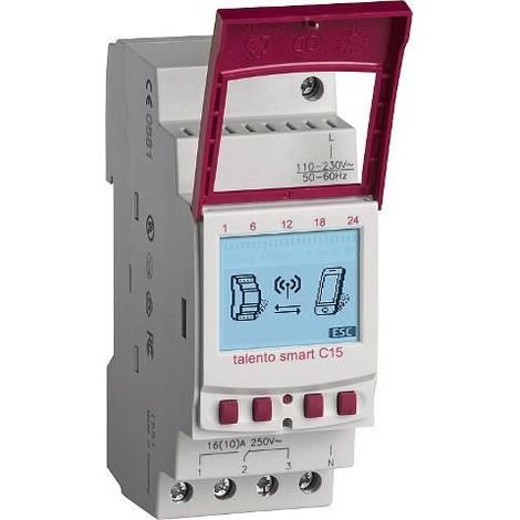 Interrupteur horaire digital Gave talento smart c15 110/230VAC connecté