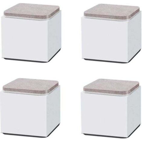 Pieds de meubles en acier au carbone, pieds de table carrés blancs, 60 x 60 x 52 mm, 4 pièces (1/4)