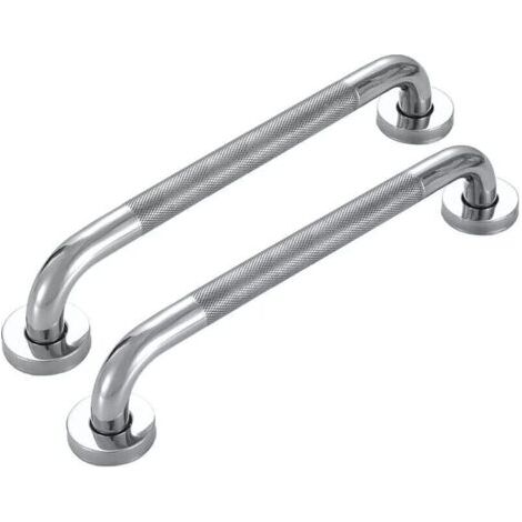 2 Pcs Barre Appui pour Salle de Bain 50cm Barre de Maintien Antidérapant Poignée de Douche en Inox pour Baignoire Toilette Escalier (1/4)