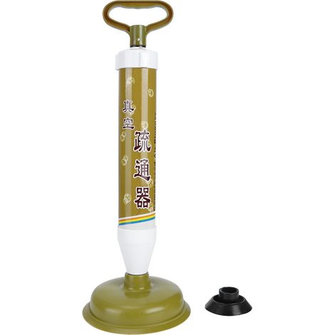 Ventouse Déboucheur WC Puissant Manuel Dégorgoir Évier Douche Haute Pression Ergonomique Vert 40cm Matériau Robuste PP Caoutchouc (1/5)