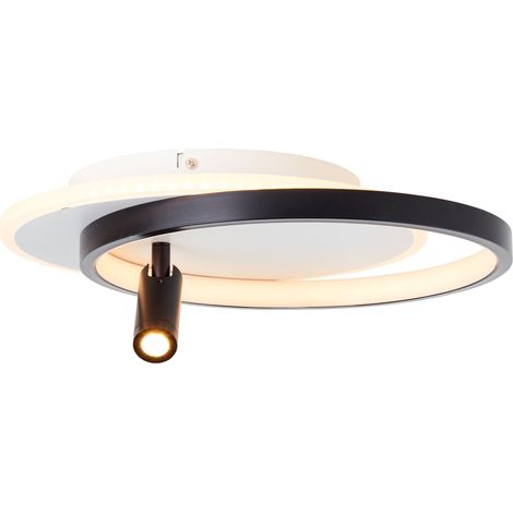 Brilliant Eunomia LED Deckenleuchte 35x30cm 1flg schwarz/weiß, Metall/Kunststoff, 1x LED integriert, 24 W , (Lichtstrom: 2500lm, Lichtfarbe: 3000K)