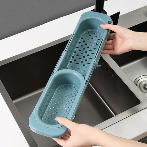Support d'évier extensible et creux, barre de suspension en plastique, gris-AquaForge (1/5)