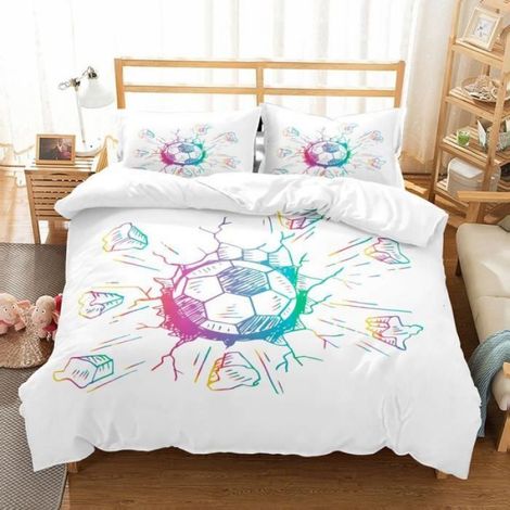 Housse De Couette - Microfibre - 200x200 Cm - Avec 2 Taies D Oreiller 50x75 Cm - Parure De Lit (1/4)