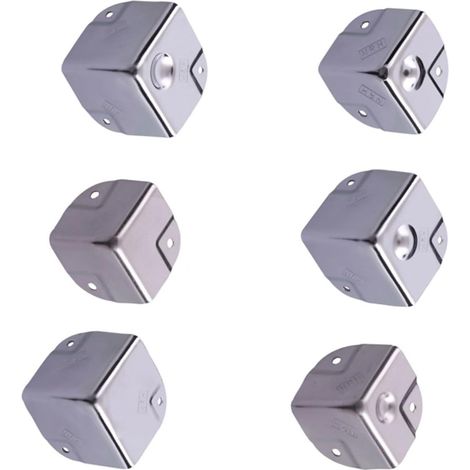 2 protège-coins pour meubles - inox - argenté - pour armoires (1/5)