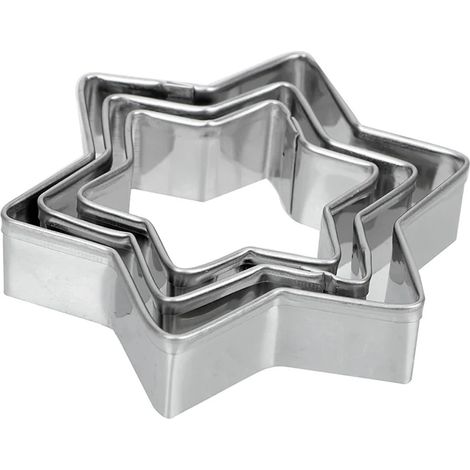 Emporte-pièces en acier inoxydable avec 4 modèles : fleur, cœur, cercle, étoile - Usages multiples pour la pâtisserie et la découpe de fruits3pcs (1/4)