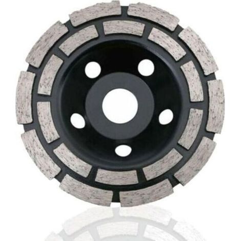 Disque Diamant, Diamant à Meuler Béton 230 x 22,2 mm Double Rangée, Meule Diamantée Universelle pour Poncer Béton, Pierre, Granit (1/3)