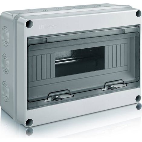 Coffret électrique  12 modules - IP65 - ABS/PC - Montage mural (1/5)
