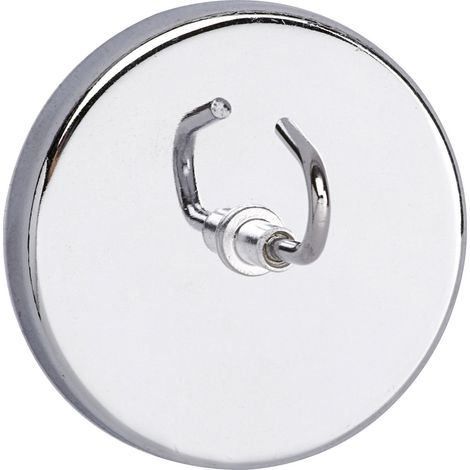 Maul Magnet (Ø x H) 52 mm x 31 mm rund, mit Haken Silber 1 St. 6155596 (1/3)