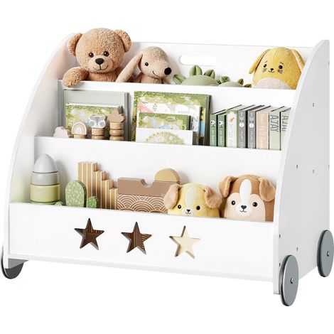 Bibliothèque pour Enfants en Bois, Étagère à 3 Niveaux (1/5)