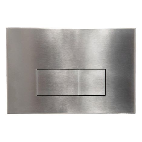 FugaFlow Metal Plaque de commande - pour réservoir Geberit UP320 - 24.4x16.2cm - dualflush - boutons rectangulaires - métal - Steel (1/5)
