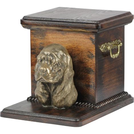 Urne funéraire pour Cocker Spaniel Américain avec statuette, élégante et unique, signée Art-Dog. (1/5)