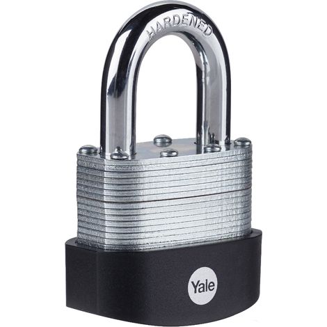 YALE Lucchetto in acciaio laminato Y127B/55/129/1, arco 55mm per uso esterno (1/5)