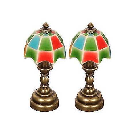 Mini-Tischlampe im Retro-Stil, niedliche Dekoration für Zuhause, Schreibtisch, Miniatur-Puppenhaus-Szenenmodus