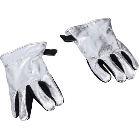 Gants de soudure en cuir de vachette résistants à la chaleur et au feu, gants de barbecue pour grillades et cheminées, usage industriel (1/5)