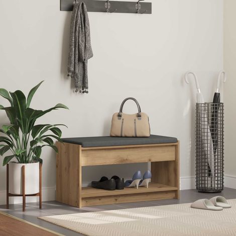 vidaXL Panca per ingresso Rovere Artigianale 83 x 38 x 45 cm