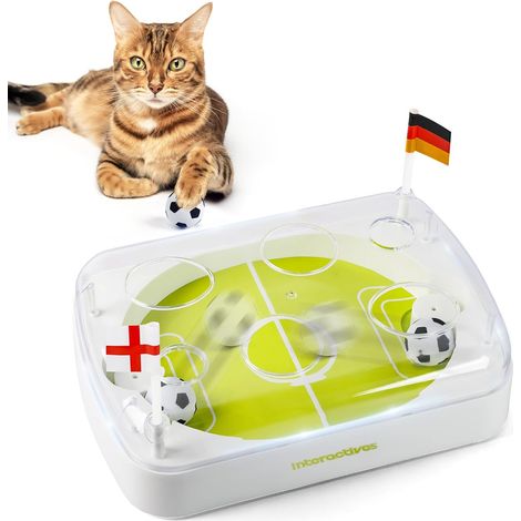 Jouet de football interactif pour chat avec herbe à chat, phosphorescent, pour jouer de nuit avec lumières LED, exercice et stimulation de chasse, rechargeable par USB (1/5)