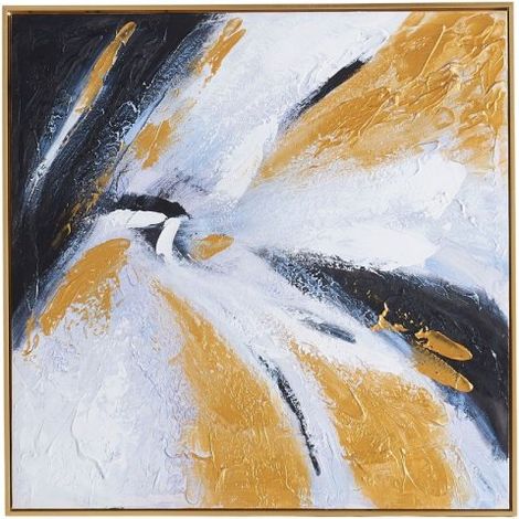 Quadro olio su tela 80x80 cornice oro QUADRO3