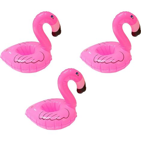 Porte-gobelet gonflable Sarini Flamingo, porte-gobelet en forme de flamant rose (1/5)