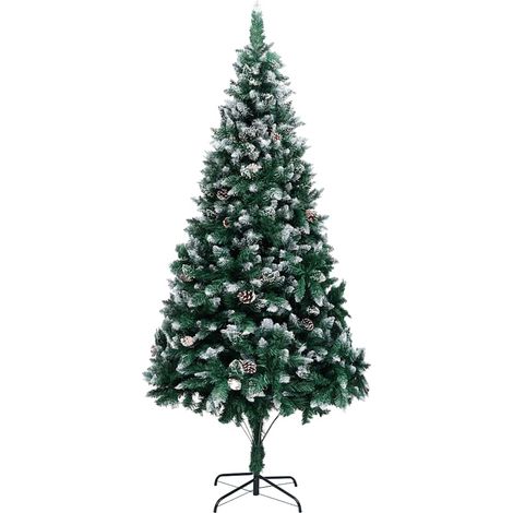 Teenpull – Künstlicher Weihnachtsbaum mit Zapfen und Schnee 240 cm (1/5)