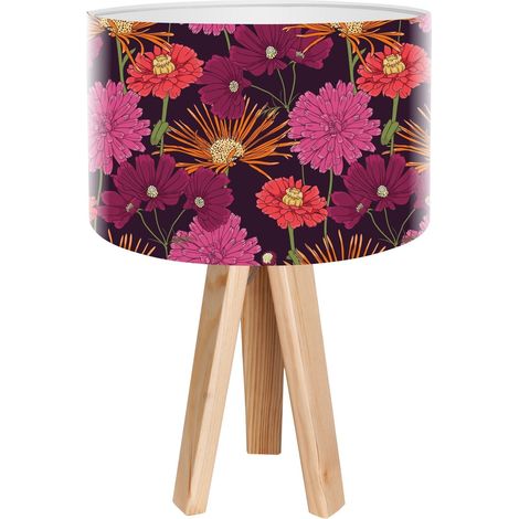 Lampe de chevet bothanica foto-029 - Bois clair, violet